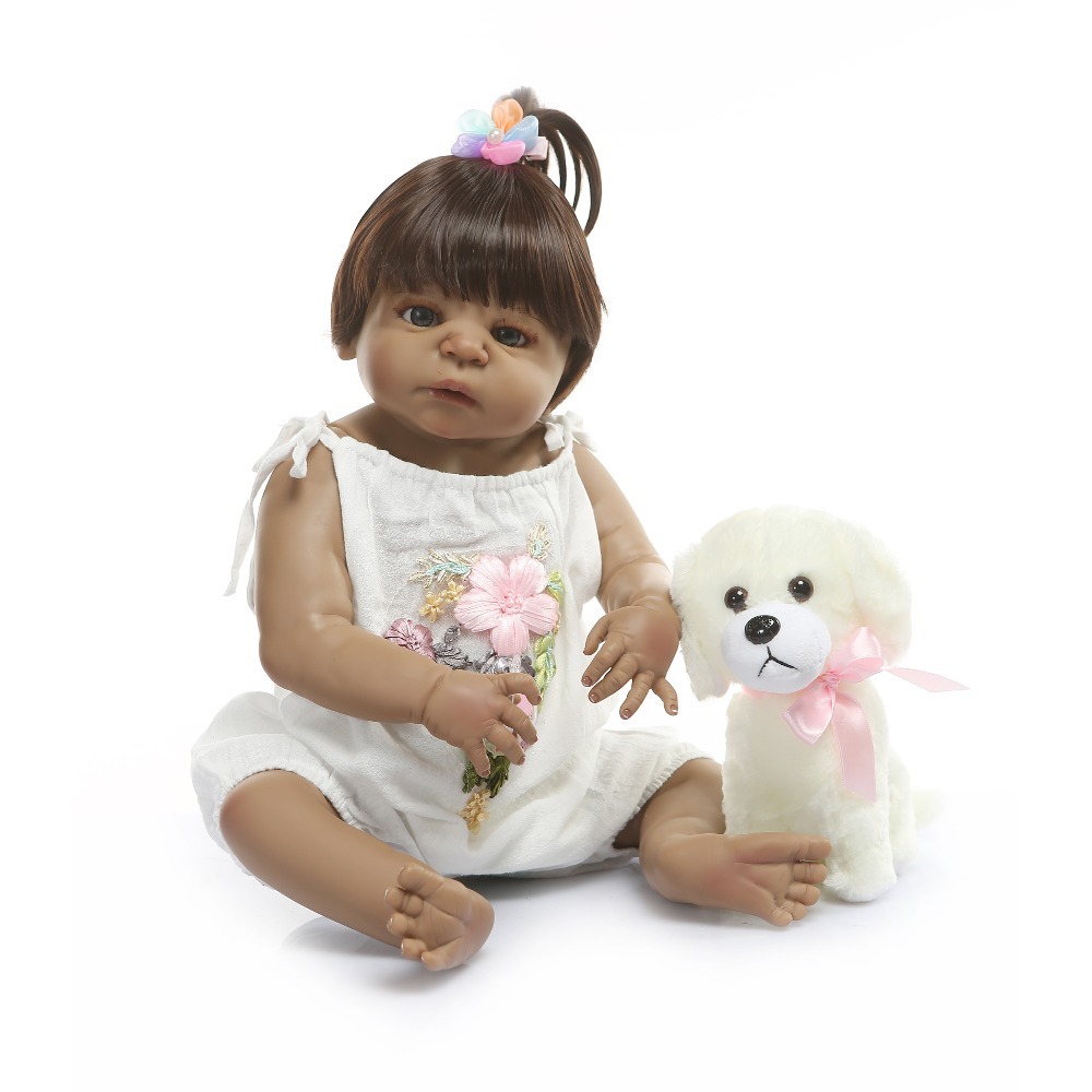 Accessories Realistic All-Silicone Dark Skin Children's Dolls - Perfect Playmates