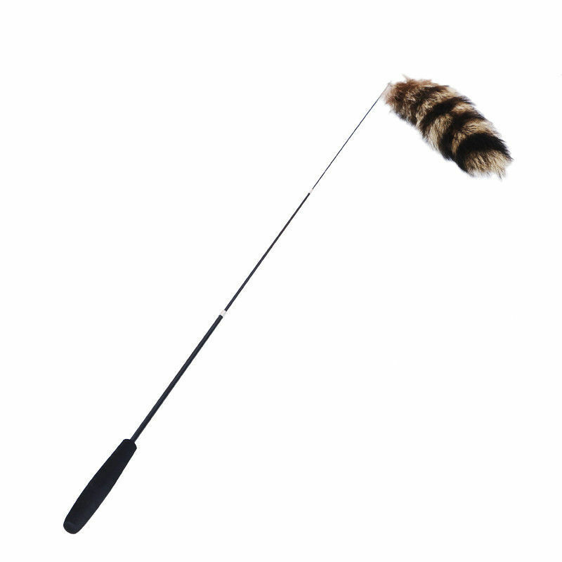 Accessories Telescopic Funny Cat Stick Toy - Fox Tail Feather, Bite Resistant & Engaging