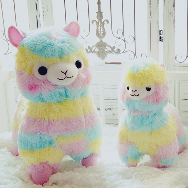 Alpaca Plushies Adorable Rainbow Alpaca Plush Toy - Perfect Cuddly Gift for Kids