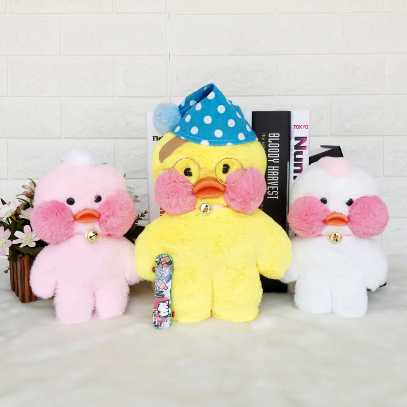 Animal Plushies Adorable Mini Rhubarb Duck Plush Toy - Perfect for Cafe & Grab Machine Fun