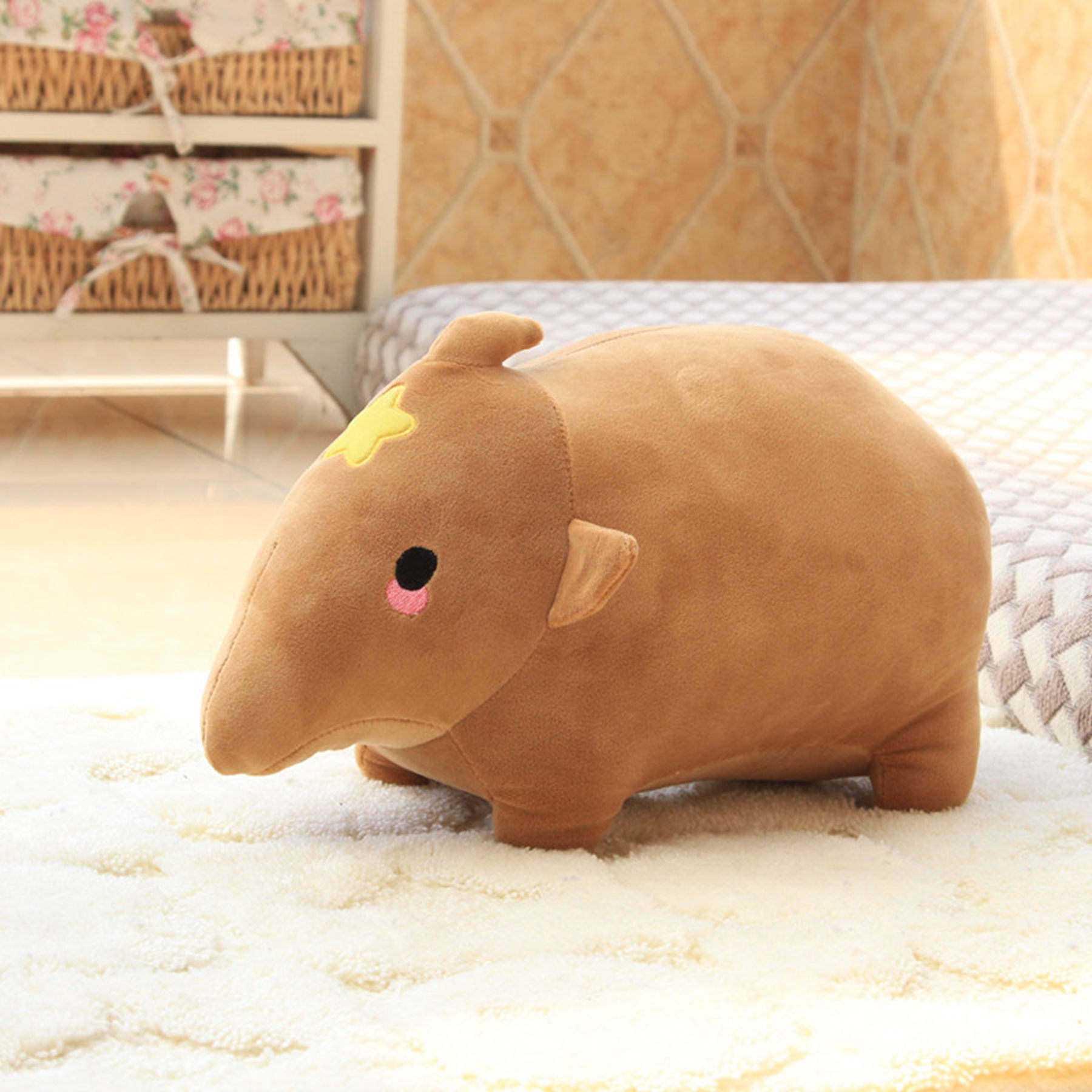 Animal Plushies Adorable Tapir Plush Toy - Perfect Cuddly Stuffed Animal for Kids