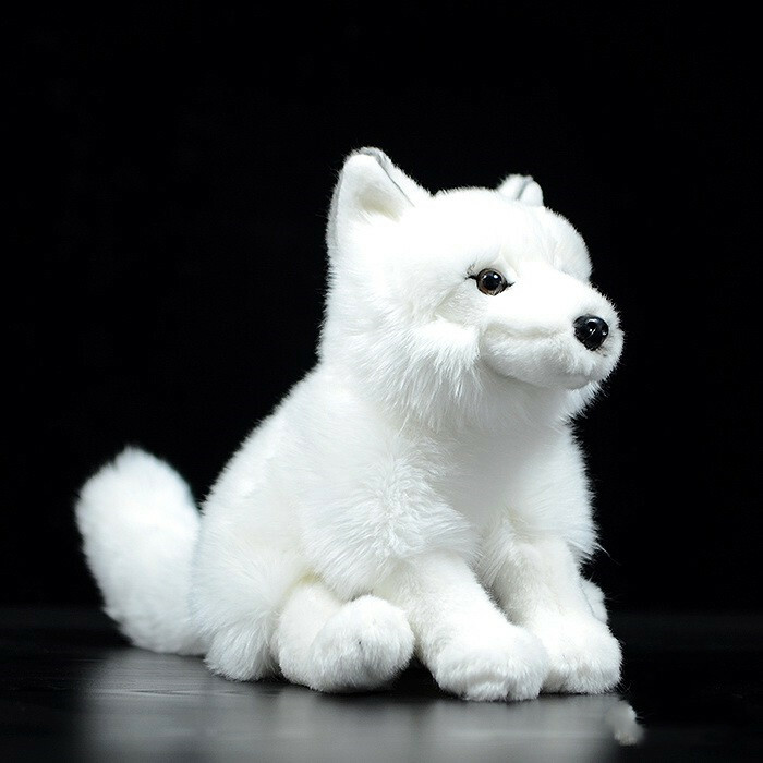 Animal Plushies Arctic White Fox Plush Toy: Cuddle with a Soft Simulation Doll
