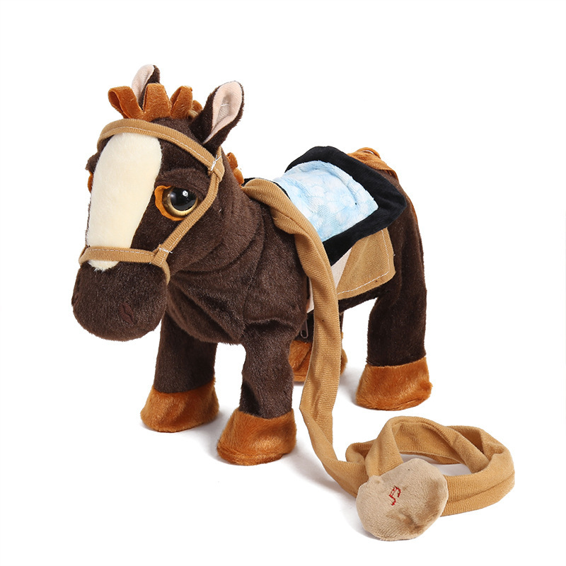 Animal Plushies Interactive Electric Plush Toy Horse: Sing, Dance & Walk for Kids