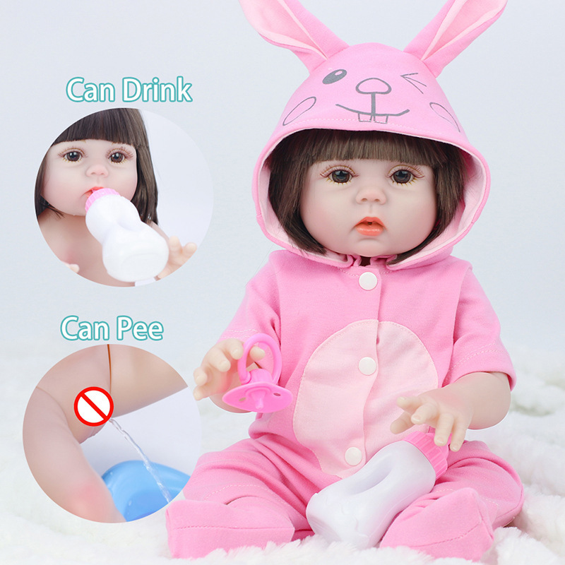 Anime Plushies Realistic 53cm Vinyl Doll for Girls - Perfect for Playtime Fun
