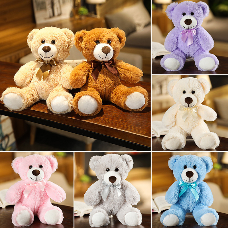 Bear Plushies Adorable Ribbon Teddy Bear Plush Toy - Perfect Cuddly Gift for Kids