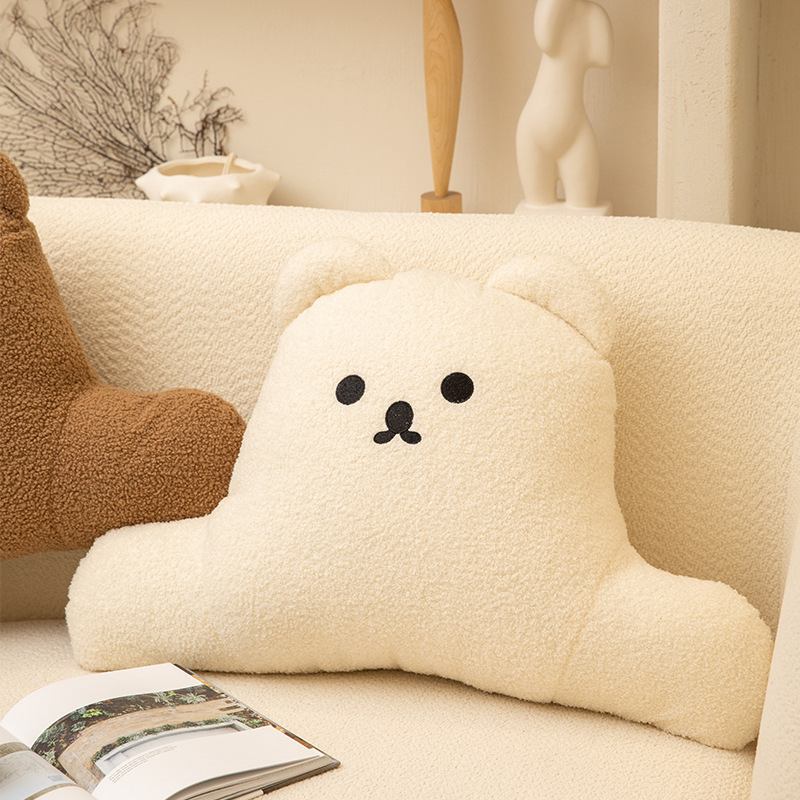Bear Plushies Ergonomic Lumbar Support Bear Pillow - Comfortable Seat Cushion