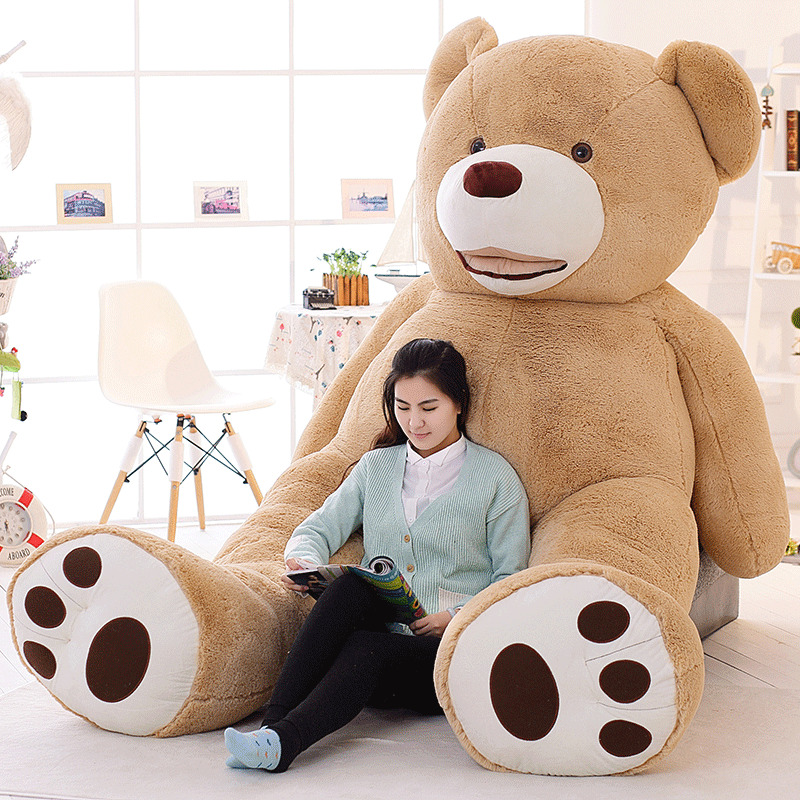 Big Animal Plushies Extra Large 130cm American Teddy Bear Cover - Soft Plush Stuffed Animal Pillow