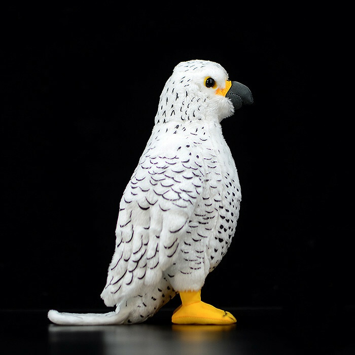 Bird Plushies Adorable White Falcon Plush Toy: Cute & Realistic Simulation Doll