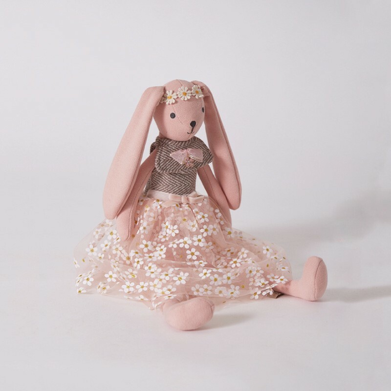 Bunny Plushies Adorable Convertible Princess Dress Rabbit Plush Toy for Kids