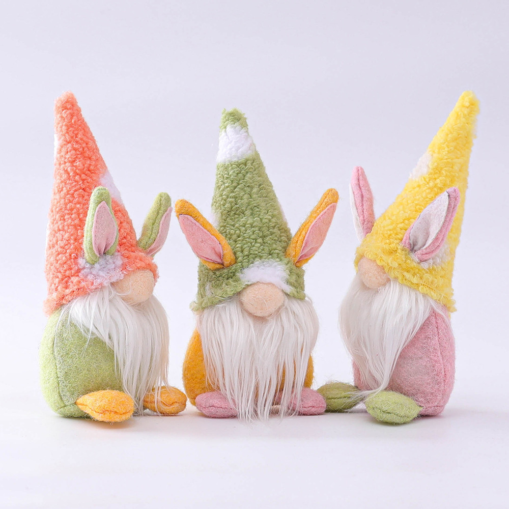 Bunny Plushies Adorable Easter Bunny Carrot Dwarf Elf Doll - Perfect Holiday Ornament