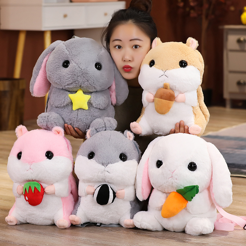 Bunny Plushies Adorable Long-Eared Rabbit Plush Toy: Perfect Hamster Companion