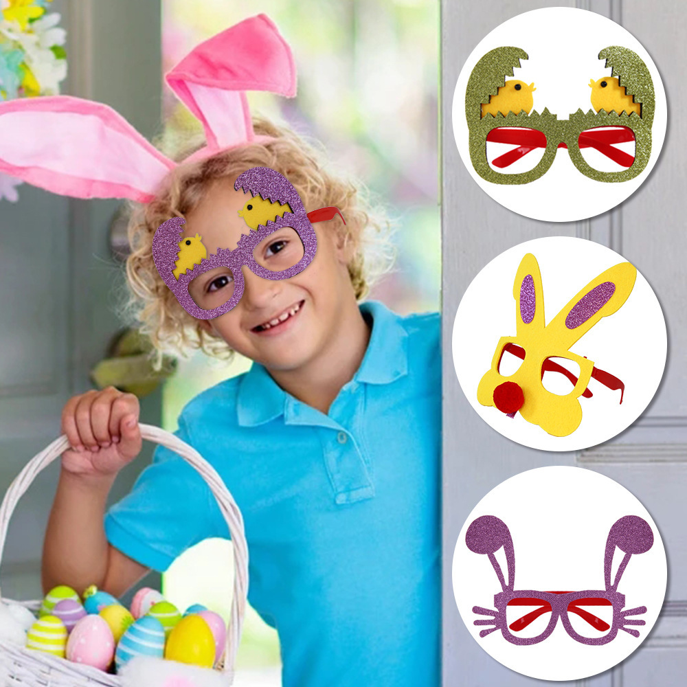 Bunny Plushies Easter Bunny Egg Glasses: Creative Dress Up Accessory for Kids