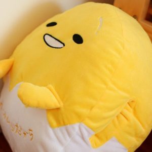 Cartoon Plushies 3-in-1 Cute Egg Jun Cartoon Pillow, Hand Warmer & Cozy Blanket