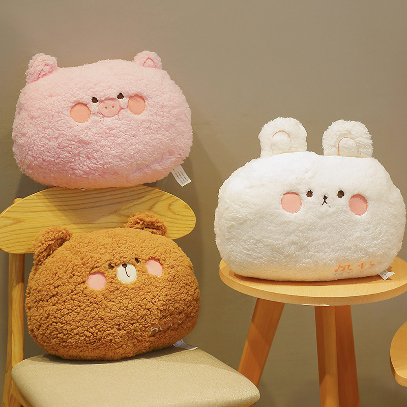 Cartoon Plushies Adorable Animal Plush Pillow - Cute Hand Warmer Toy for Kids