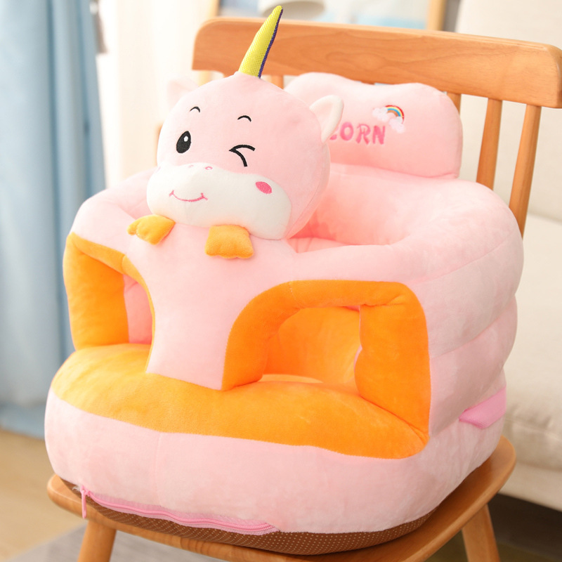 Cartoon Plushies Adorable Anti-Rollover Plush Sofa for Baby's Sitting Support & Playtime