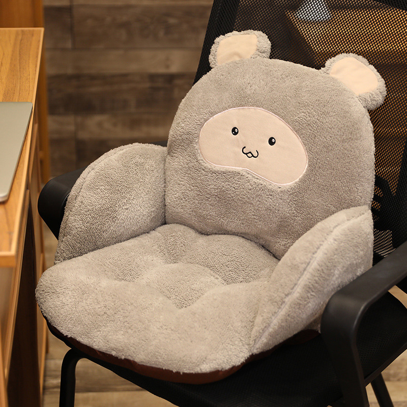 Cartoon Plushies Adorable Cartoon Animal Plush Chair Seat Cushion - Non-Slip Comfort