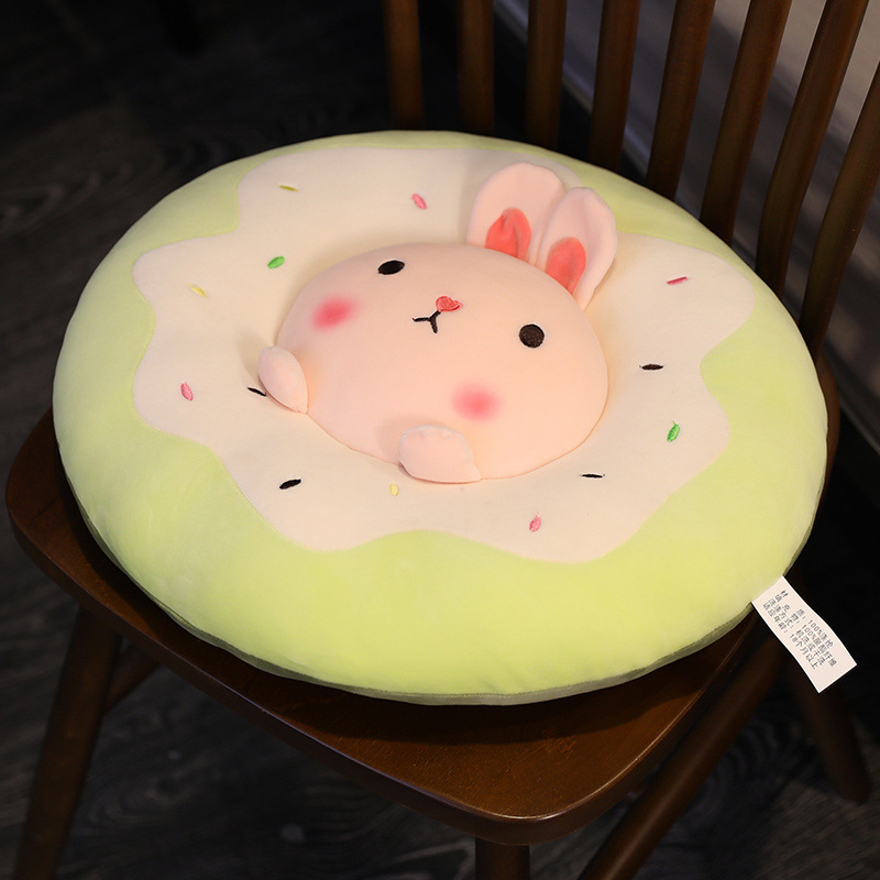 Cartoon Plushies Adorable Cartoon Animal Plush Donut Pad - Soft & Comfy Cushion