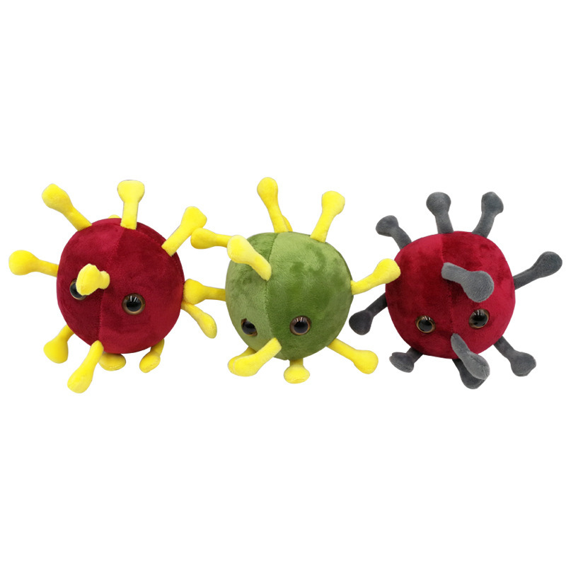 Cartoon Plushies Adorable Cartoon Virus Plush Doll - Perfect Stress Relief Toy