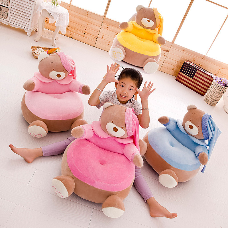 Cartoon Plushies Adorable Plush Cartoon Lazy Sofa for Kids - Perfect for Playtime