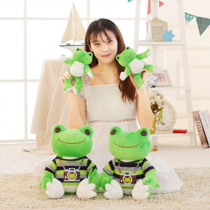 Cartoon Plushies Adorable Smiling Frog Plush Doll - Perfect Healing Toy for Kids