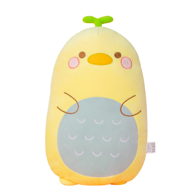 Cartoon Plushies Adorable Yellow Duck & Cat Soft Plush Pillows for Kids - 45-55 characters