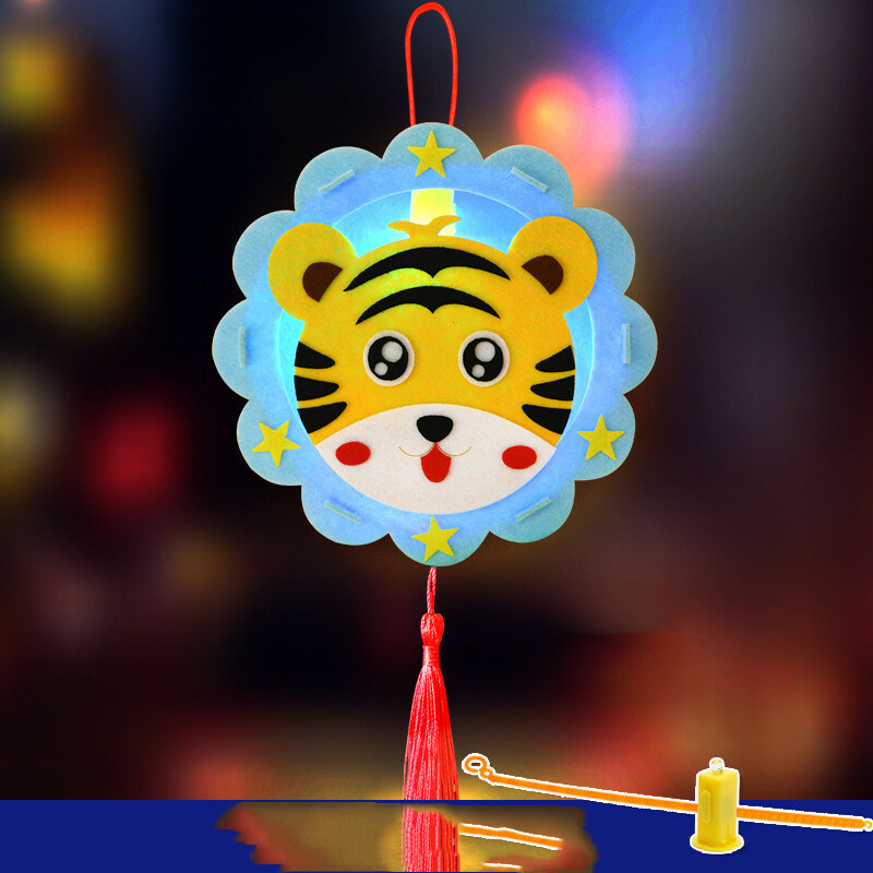 Cartoon Plushies Handmade DIY Cartoon Lantern: Perfect for Kindergarten & Kids' Rooms