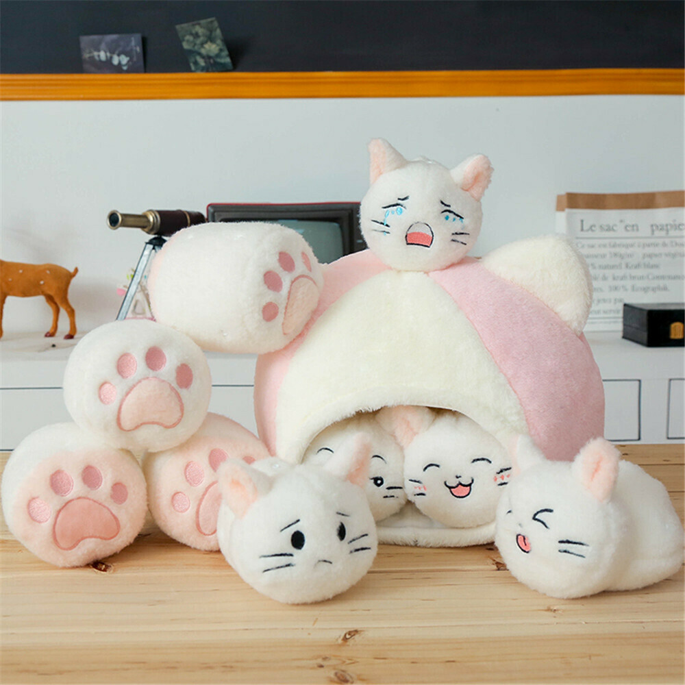 Cat Plushies: 3-in-1 Ice Cream Pillow - Cushion Support & Cute Design