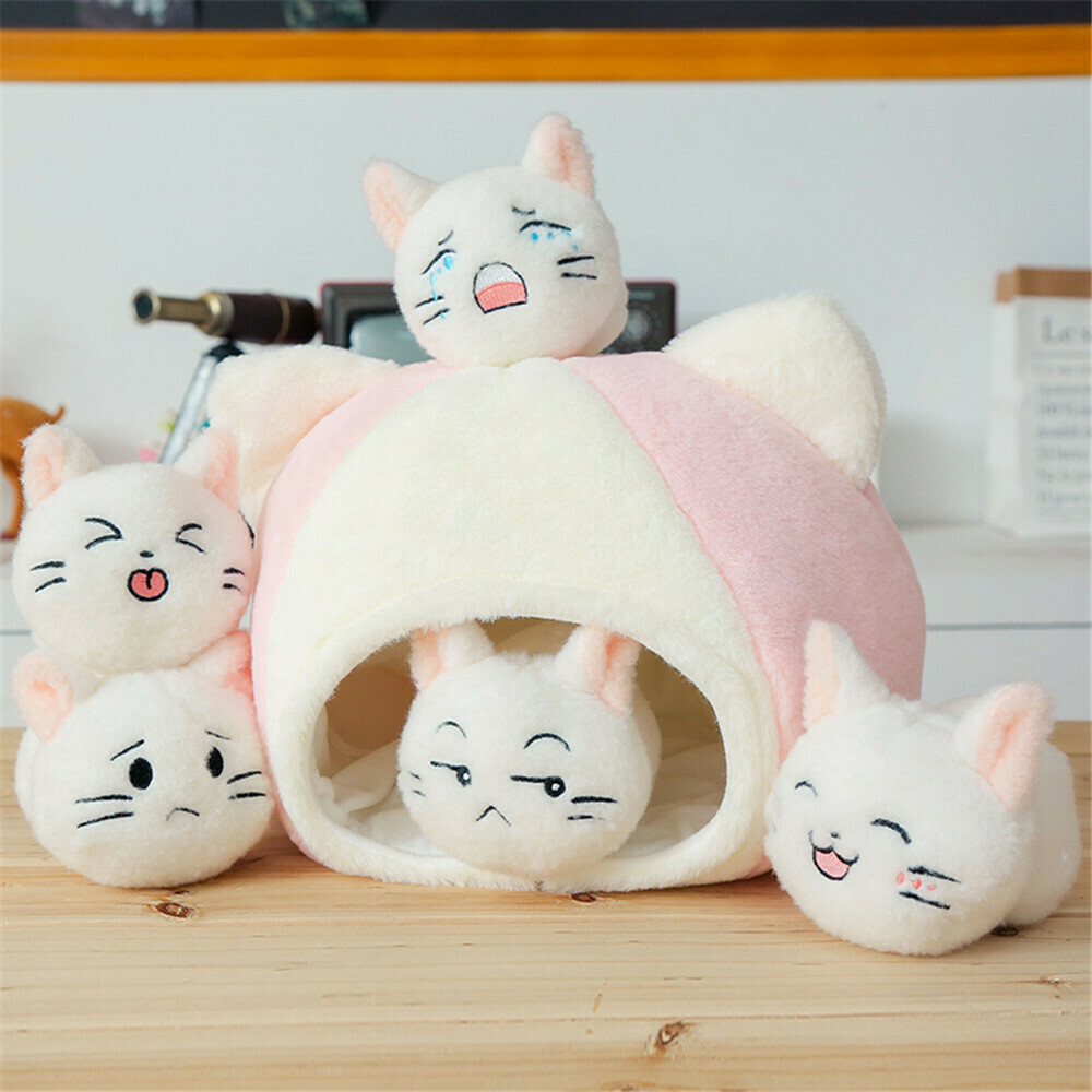 Cat Plushies: 3-in-1 Ice Cream Pillow - Cushion Support & Cute Design