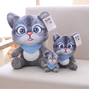 Cat Plushies: 3D Realistic, Soft, Lifelike Cuddle & Play Toy