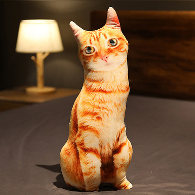 Cat Plushies: 3D Realistic Dog & Cat Pillow Toy - Ideal Cuddle Buddy
