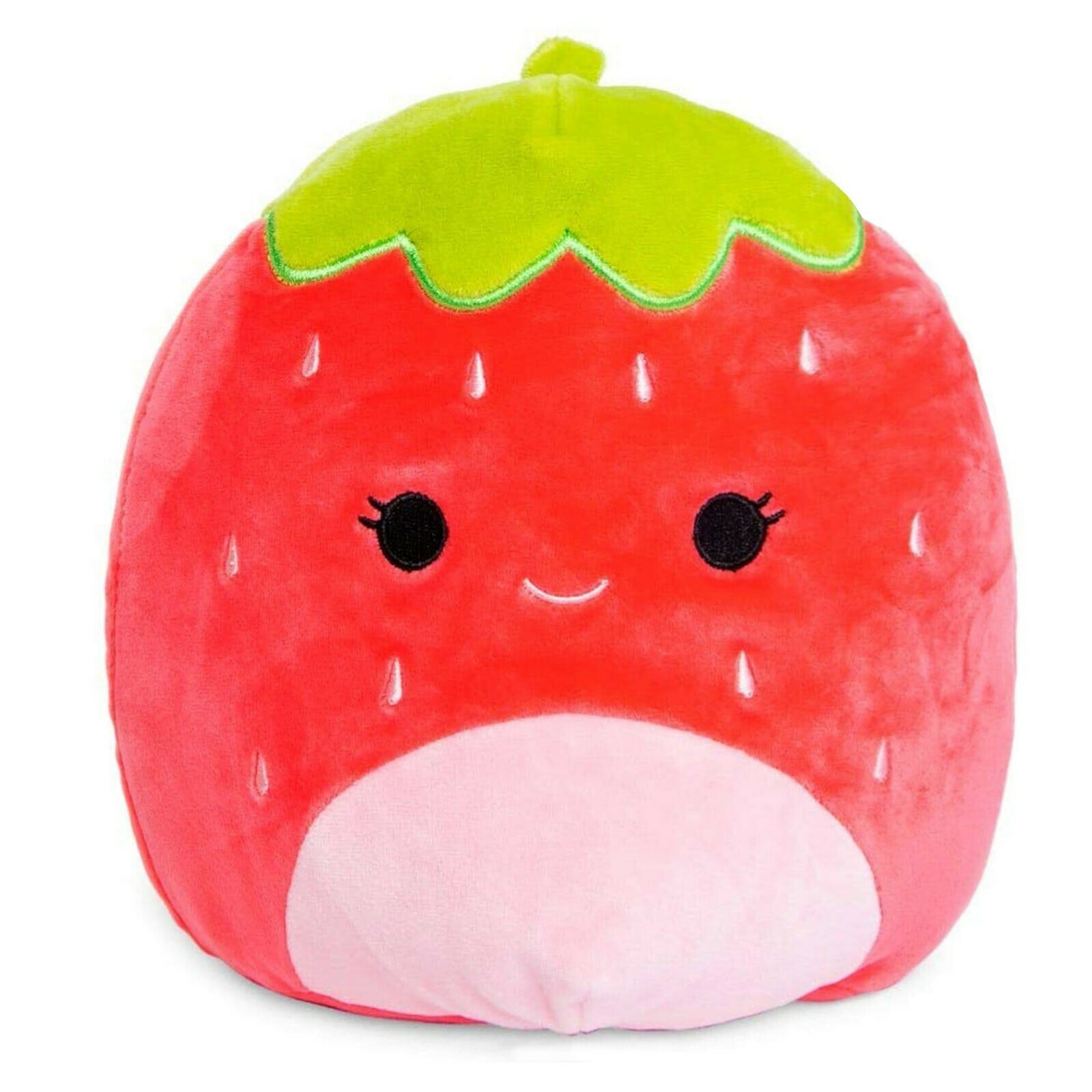 Cat Plushies: 3D Strawberry Pillow (8") - Soft, Cute & Cuddly Fruit Toy