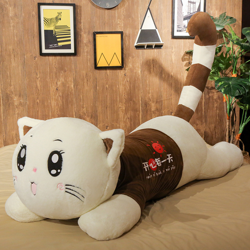 Cat Plushies Adorable Big Cat Plush Toy: Sand Sculpture Pillow for Girls' Sleep