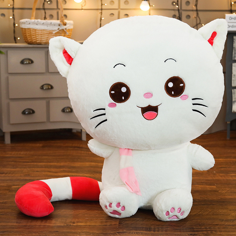 Cat Plushies Adorable Big Face Cat Plush Toy - Perfect Net Red Cuddle Buddy