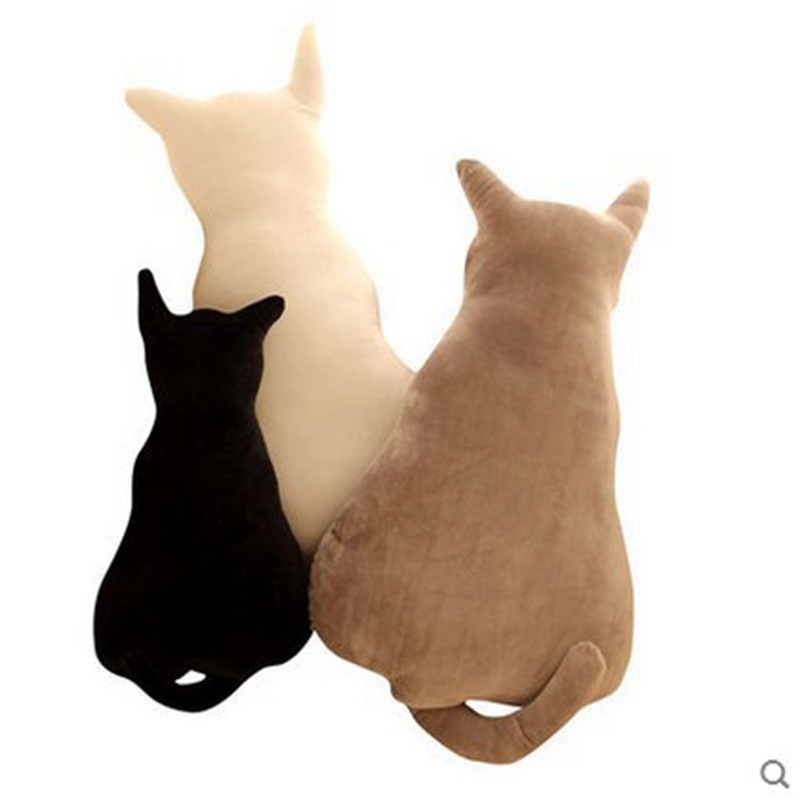 Cat Plushies Adorable Cat Back View Pillow - Perfect Cuddle Companion for Pet Lovers