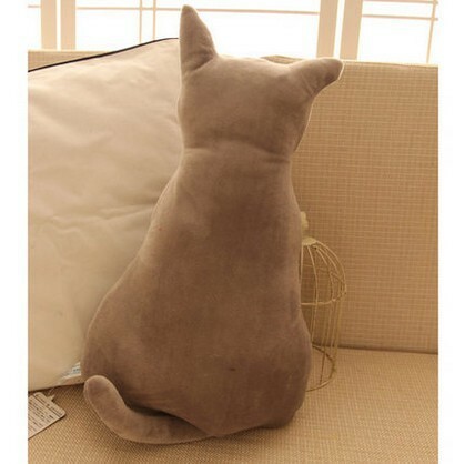 Cat Plushies Adorable Cat Back View Pillow - Perfect Cuddle Companion for Pet Lovers