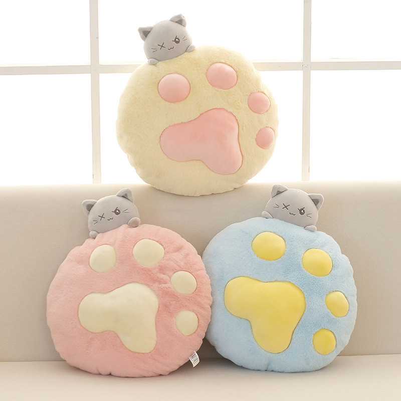 Cat Plushies Adorable Cat Paw Plush Pillow - Perfect for Bay Windows & Cuddles