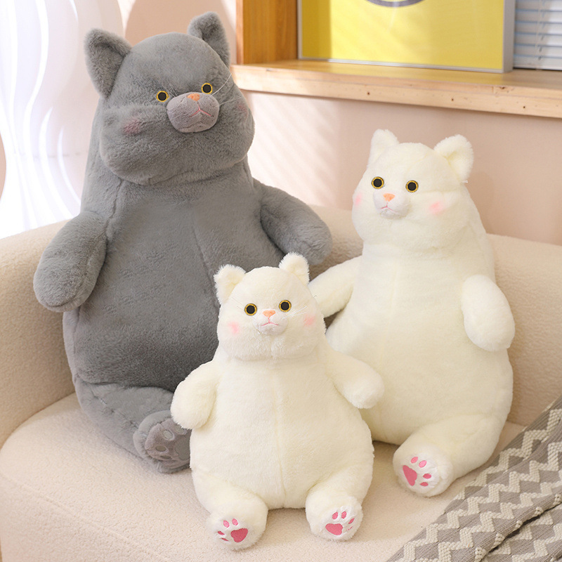 Cat Plushies Adorable Giant White Cat Plush Toy: Perfect Cuddle Buddy