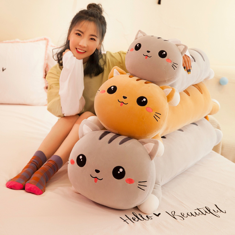Cat Plushies Adorable Happy Cat Pillow - Plush Toy for Export & Online Store