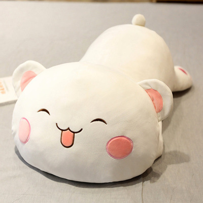 Cat Plushies Adorable Lying Bear Pillow Plush - Perfect Bedtime Hug Companion for Girls
