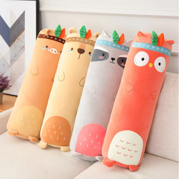 Cat Plushies Adorable Plush Animal Strip Pillow - Perfect Cuddly Toy Gift