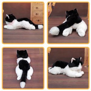 Cat Plushies Adorable Simulation Cat Plush Toy: Soft Puppet Pillow & Doll