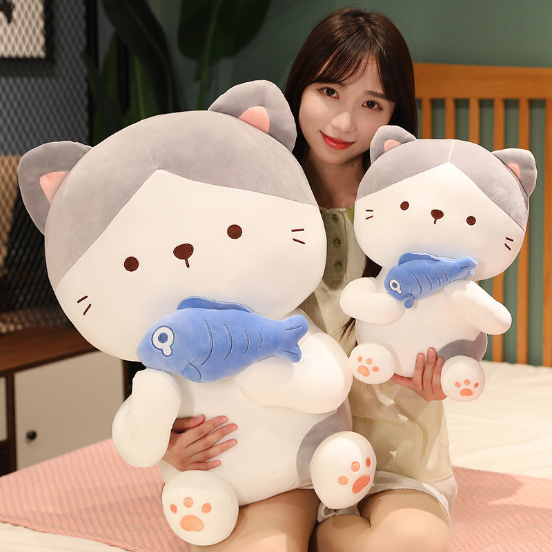 Cat Plushies: Adorable Toy for Girls - Hugging & Sleeping Comfort
