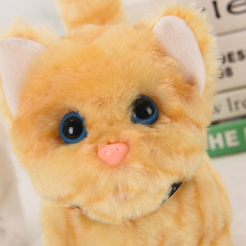 Cat Plushies Adorable Walking & Meowing Electric Plush Kitten Toy for Kids