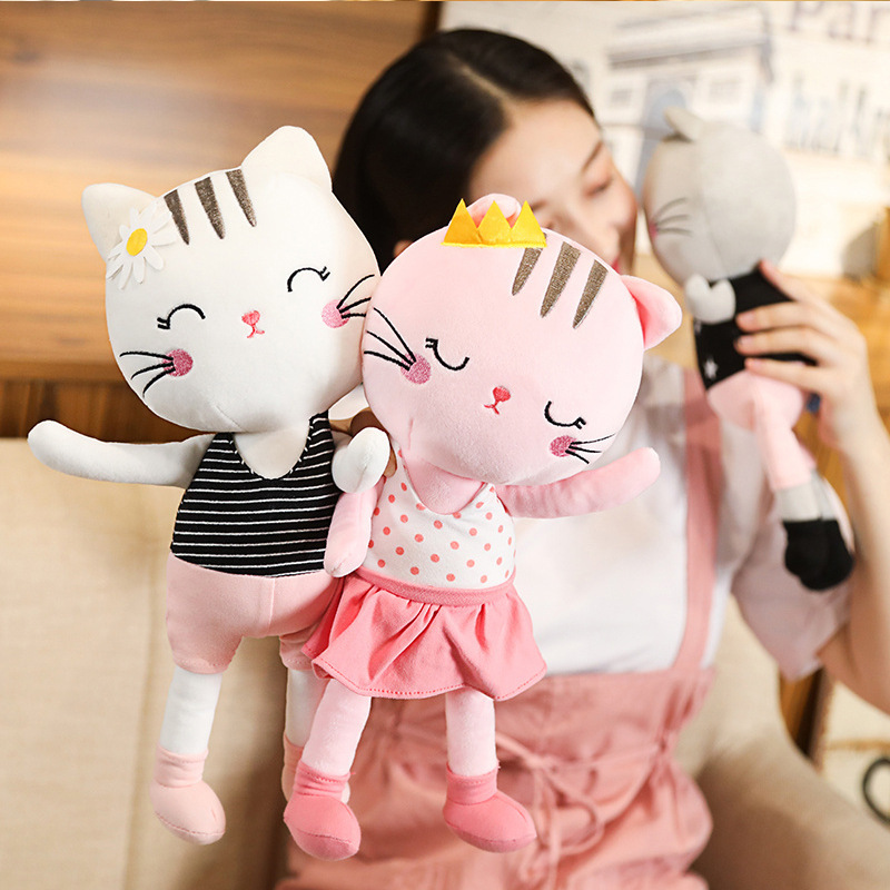 Cat Plushies Adorable Yoga Cat Plush Toy with Little Daisy - Perfect Gift