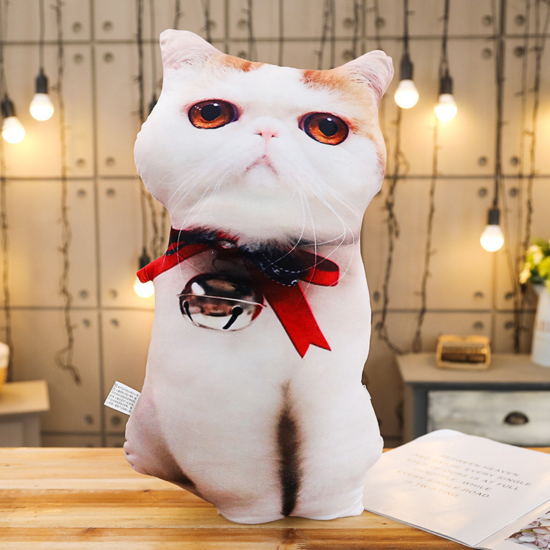 Cat Plushies: Big Face Cute & Funny Toy Pillow for Girls & Pug Lovers