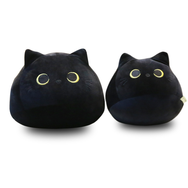 Cat Plushies: Black Toy Pillow Doll - Adorable Gift for Cat Lovers