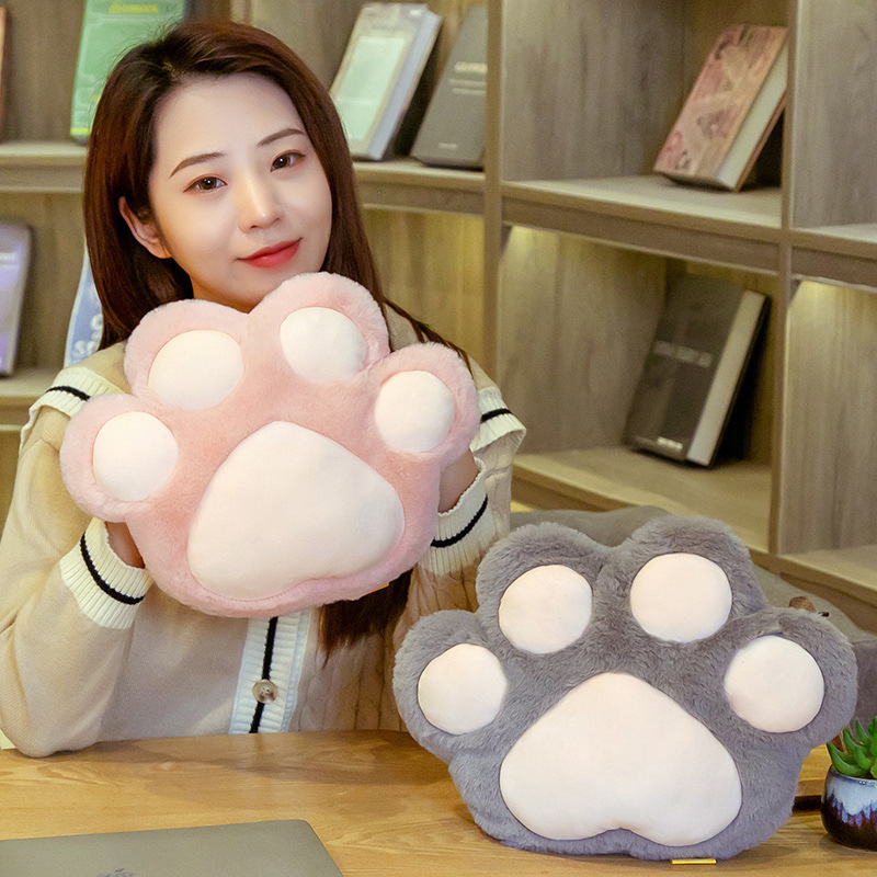 Cat Plushies Cozy Cat Paw Pillow Hand Warmer for Winter Snuggles