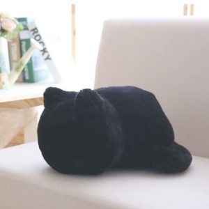 Cat Plushies Cute Black Cat Plush Doll - Fashionable Stuffed Animal for Room Decor & Heartfelt Gifts