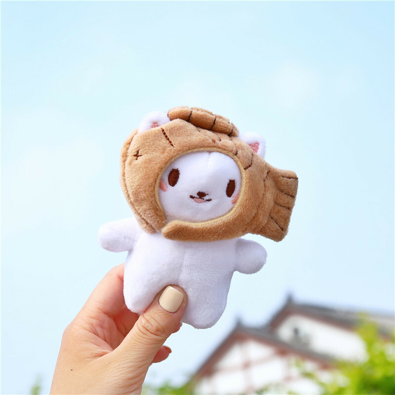 Cat Plushies Cute Korean Cat Snapper Keychain: Adorable Action Figure Doll Pendant for Baby Girls
