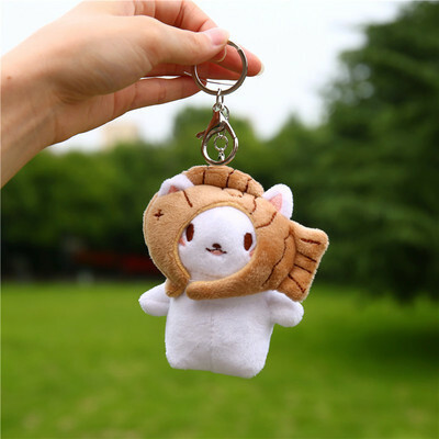 Cat Plushies Cute Korean Cat Snapper Keychain: Adorable Action Figure Doll Pendant for Baby Girls